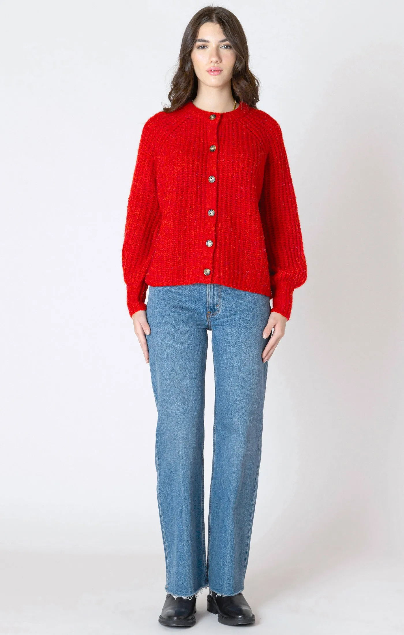 Red Melange Cardigan-Dex sold by Uforia Muse product image thumbnail 2
