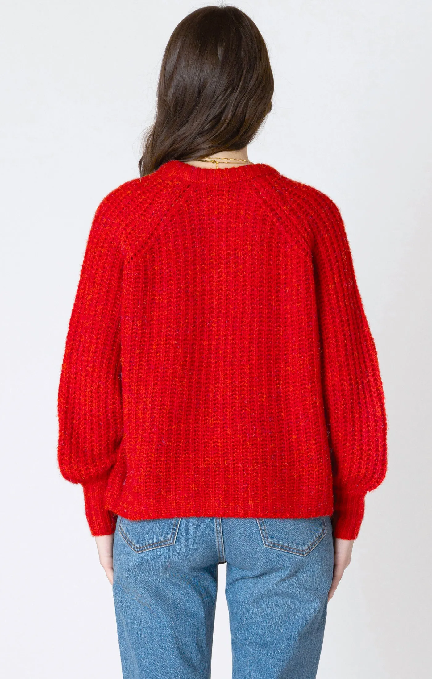 Red Melange Cardigan-Dex sold by Uforia Muse product image thumbnail 3