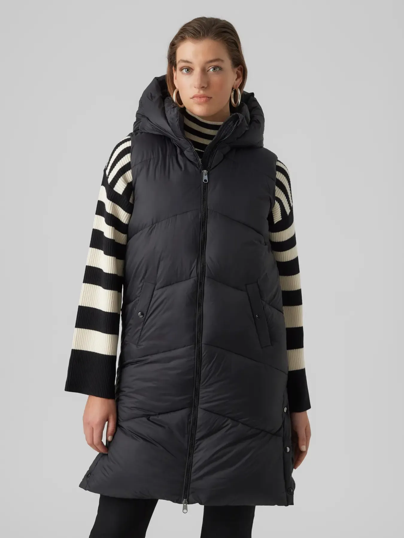 Uppsala Hood Puff Vest-Vero Moda sold by Uforia Muse