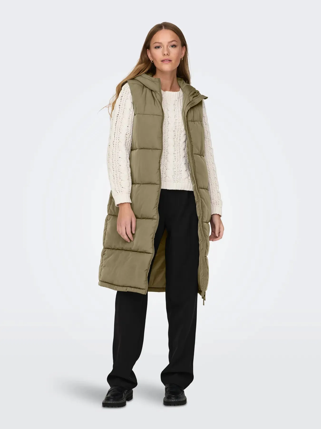 Alina Long Puff Vest- Only sold by Uforia Muse