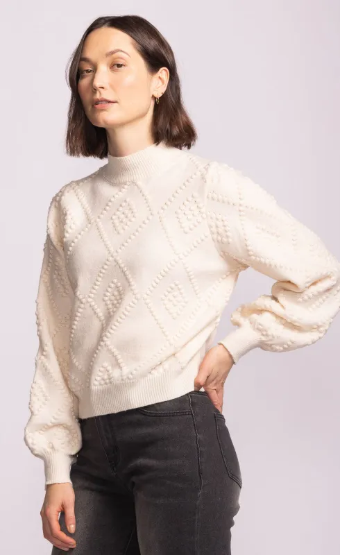 Marisa Sweater-Off Wht- Pink Martini sold by Uforia Muse