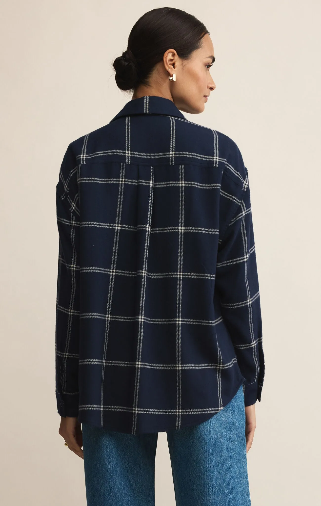 River Plaid Shirt-Z Supply sold by Uforia Muse product image thumbnail 2