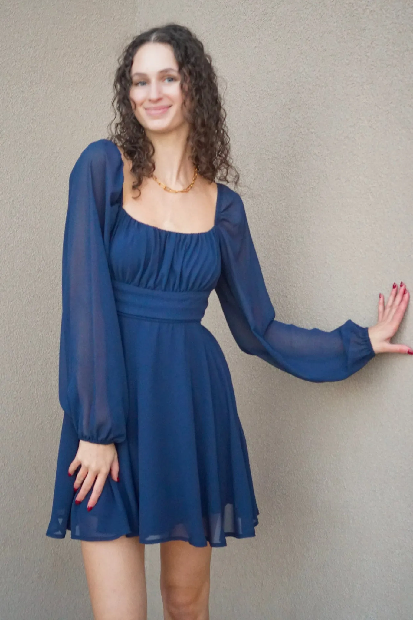 Southern Charm Dress-Navy sold by Uforia Muse product image thumbnail 3