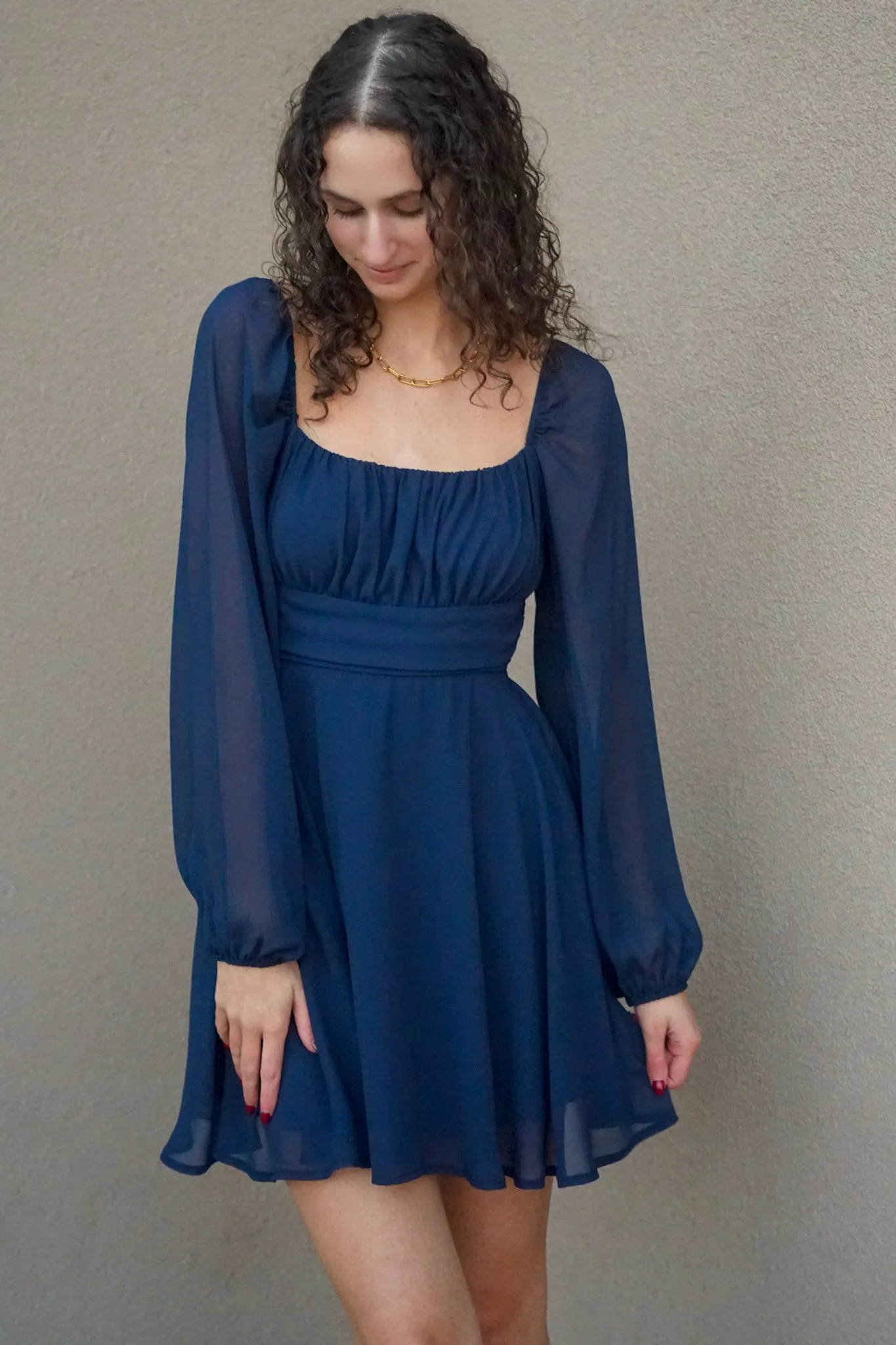 Southern Charm Dress-Navy sold by Uforia Muse