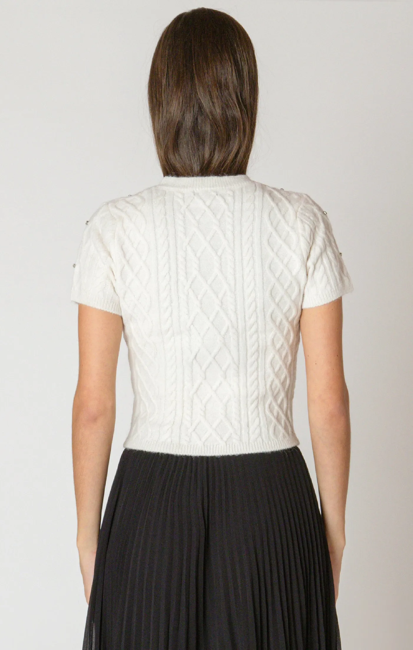 Snow White Knit- Black Tape sold by Uforia Muse product image thumbnail 4