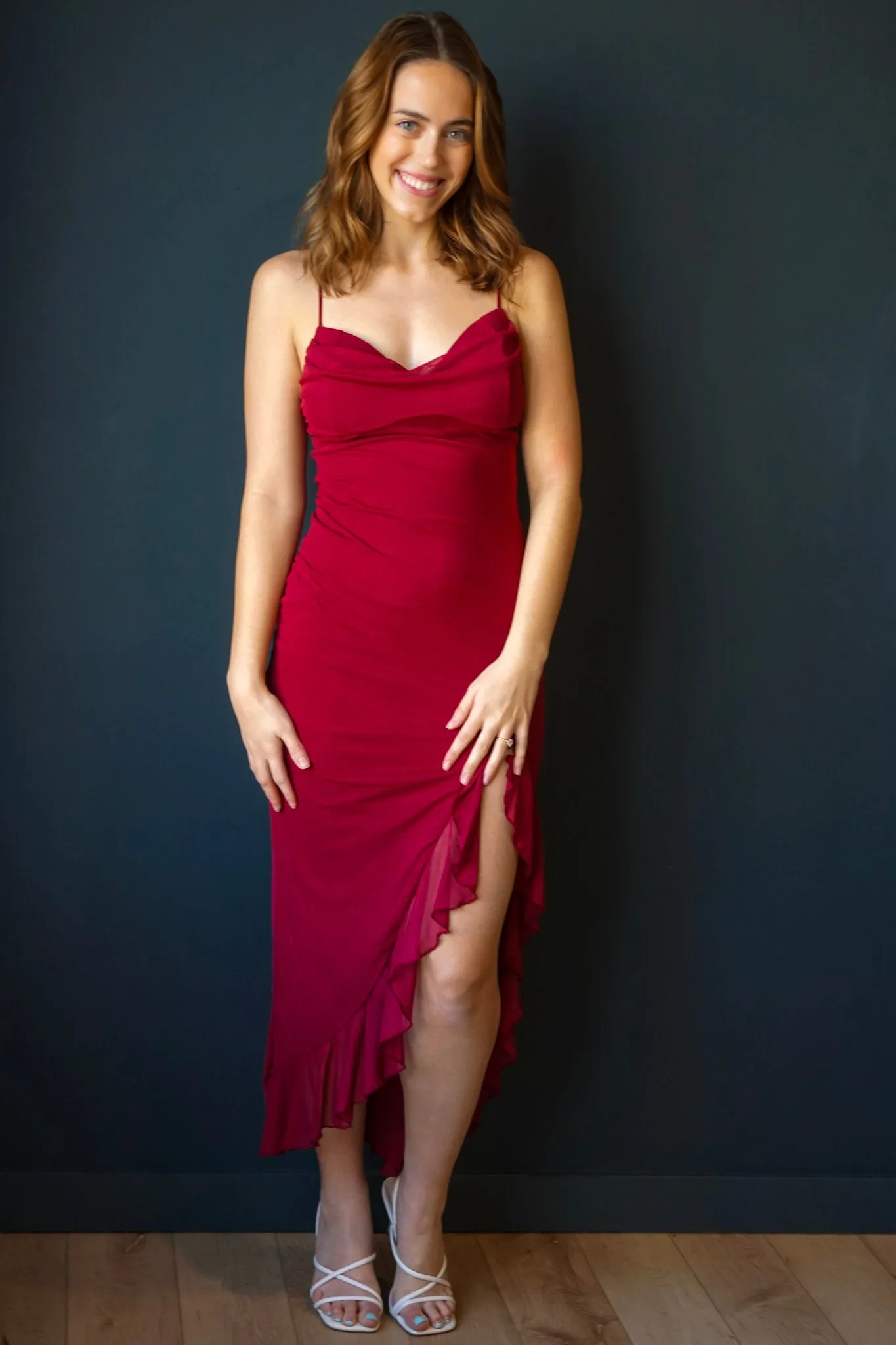 Goddess Dress-Dark Cherry sold by Uforia Muse