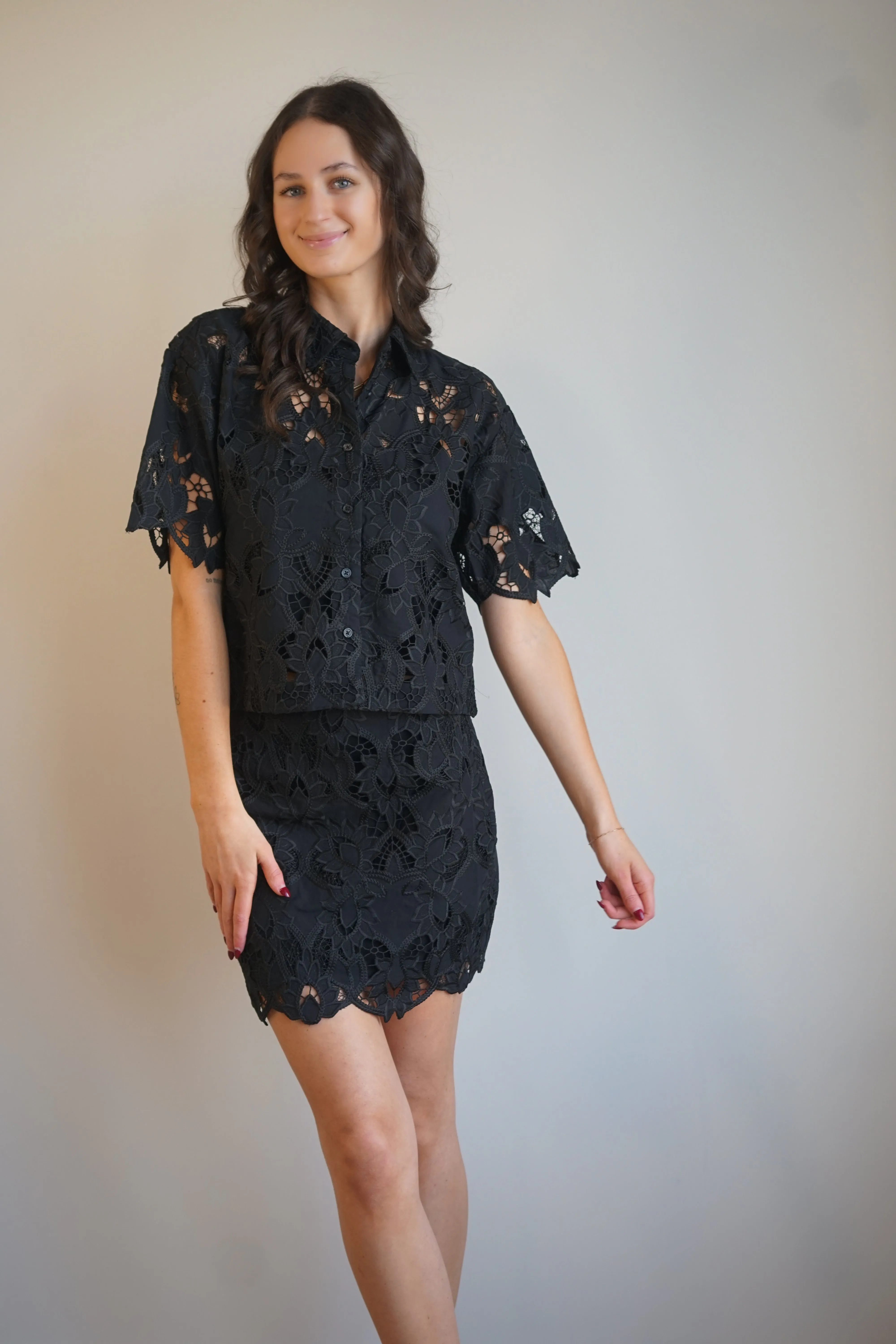 Siren Lace Mini Skirt-Z Supply sold by Uforia Muse product image thumbnail 3
