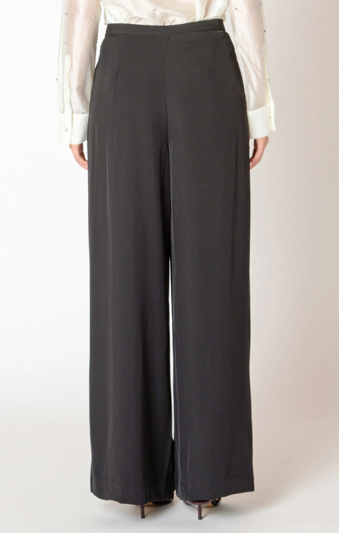 Flowy Trouser Pant- Black Tape sold by Uforia Muse product image thumbnail 4