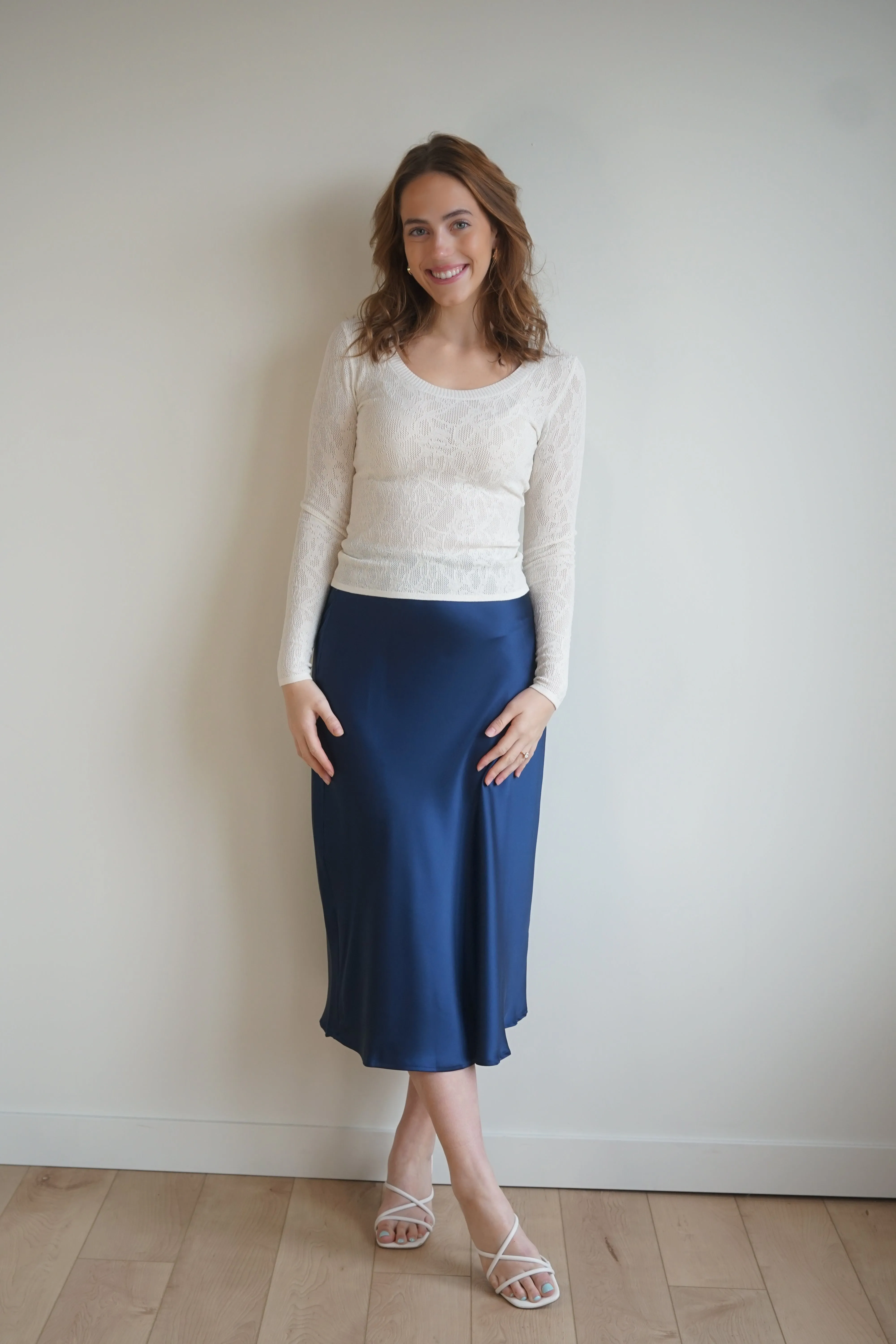 Enchantment Midi Skirt-Navy sold by Uforia Muse product image thumbnail 2