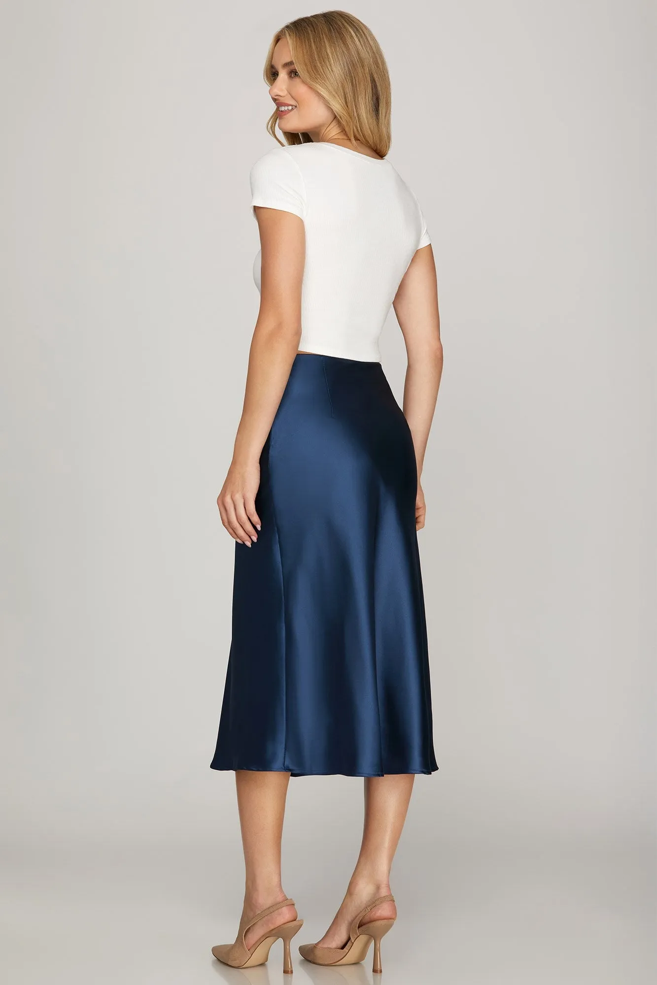 Enchantment Midi Skirt-Navy sold by Uforia Muse product image thumbnail 4