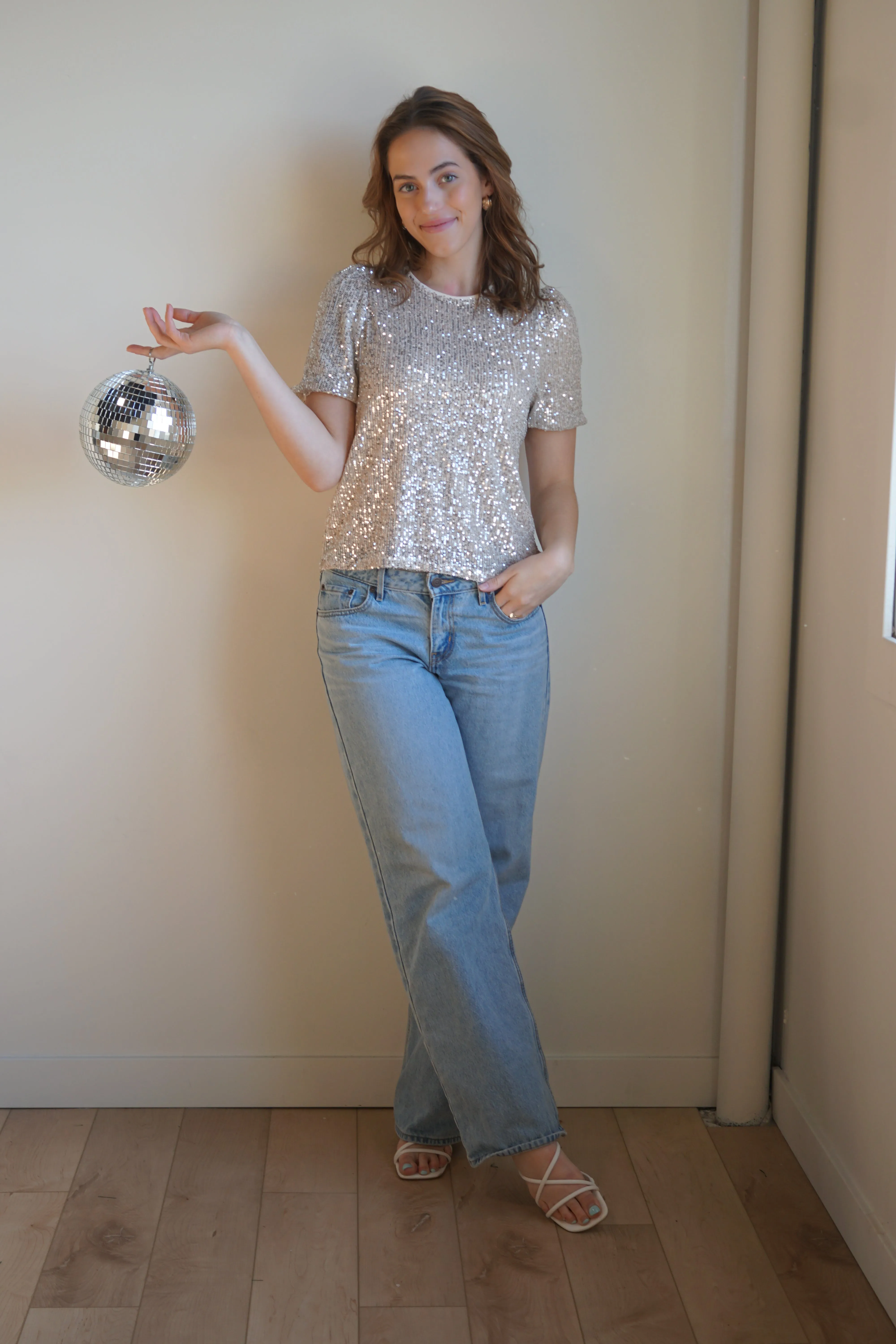 Lana Sequin Top-Stone-Only sold by Uforia Muse product image thumbnail 2