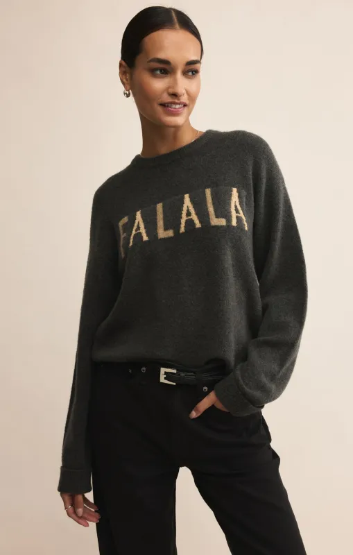 Fa la la la Sweater- Z Supply sold by Uforia Muse