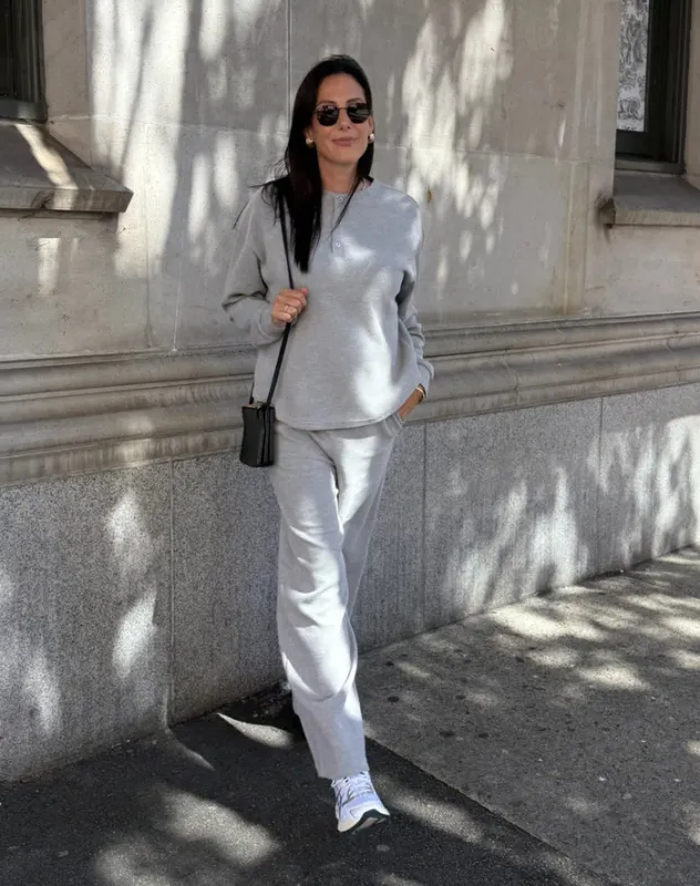 Waffle Wide Pant-Brunette The Label sold by Uforia Muse