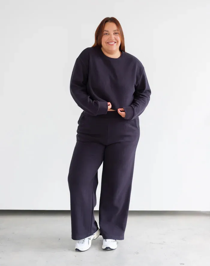 Boxy Waffle Top- Brunette the Label sold by Uforia Muse