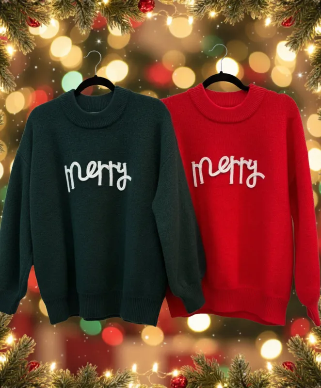 Merry Sweater-Red sold by Uforia Muse