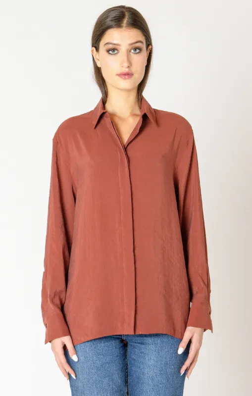 Terracotta Blouse-Black Tape sold by Uforia Muse