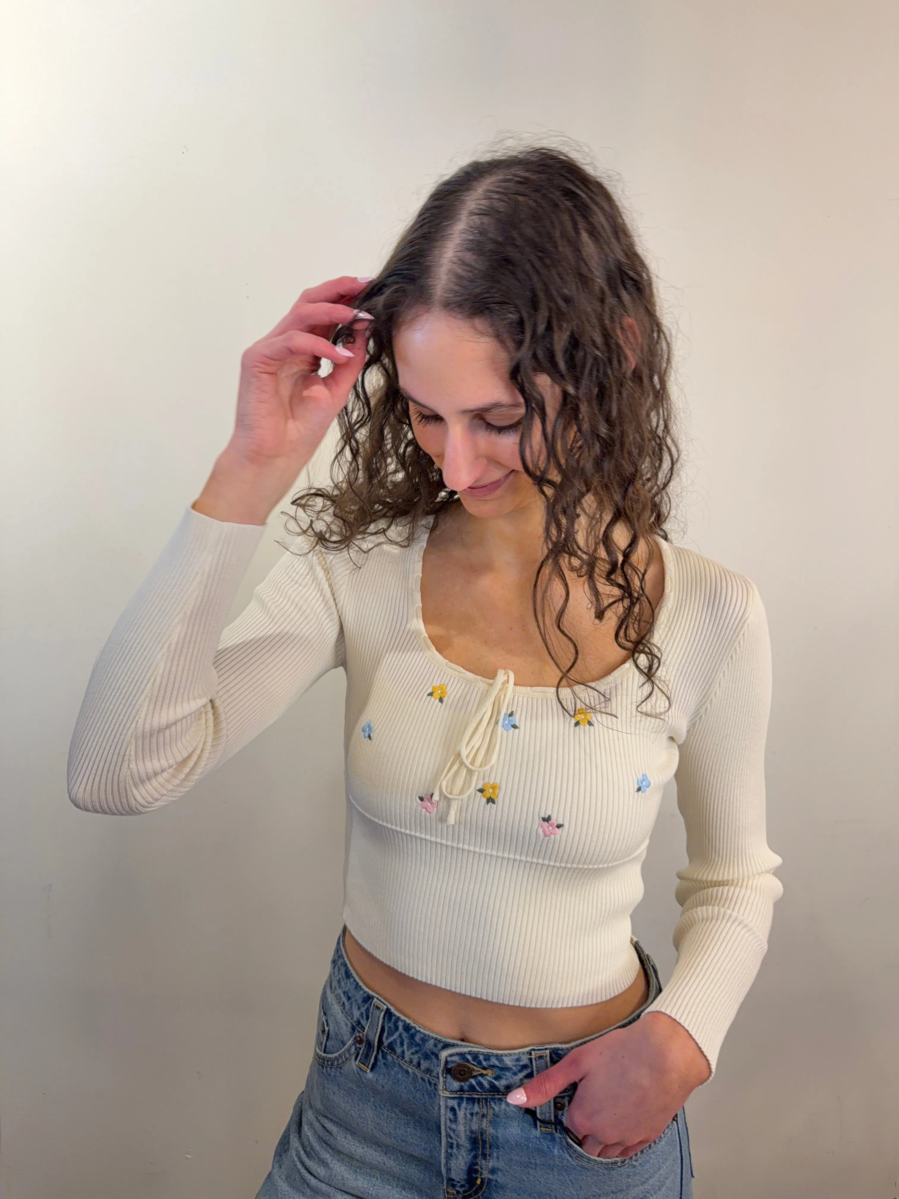 Abbey Embroidered Crop sold by Uforia Muse product image thumbnail 2