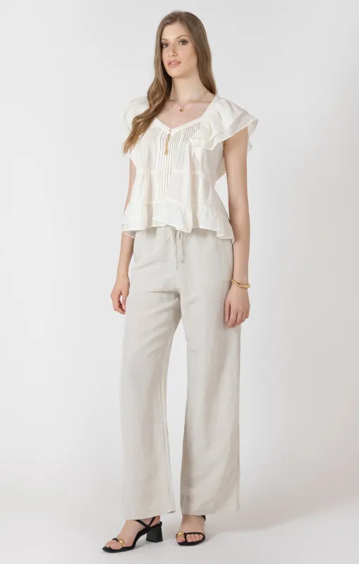 Natural Linen Pants - Dex sold by Uforia Muse