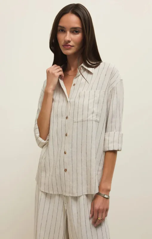 Alfie Stripe Shirt- Z Supply sold by Uforia Muse