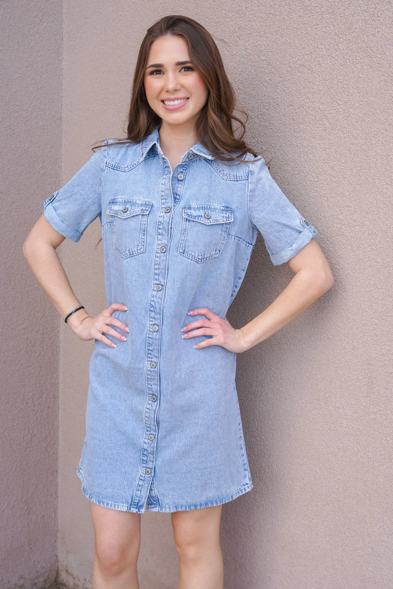 Lisa Denim Dress- Only sold by Uforia Muse product image thumbnail 3