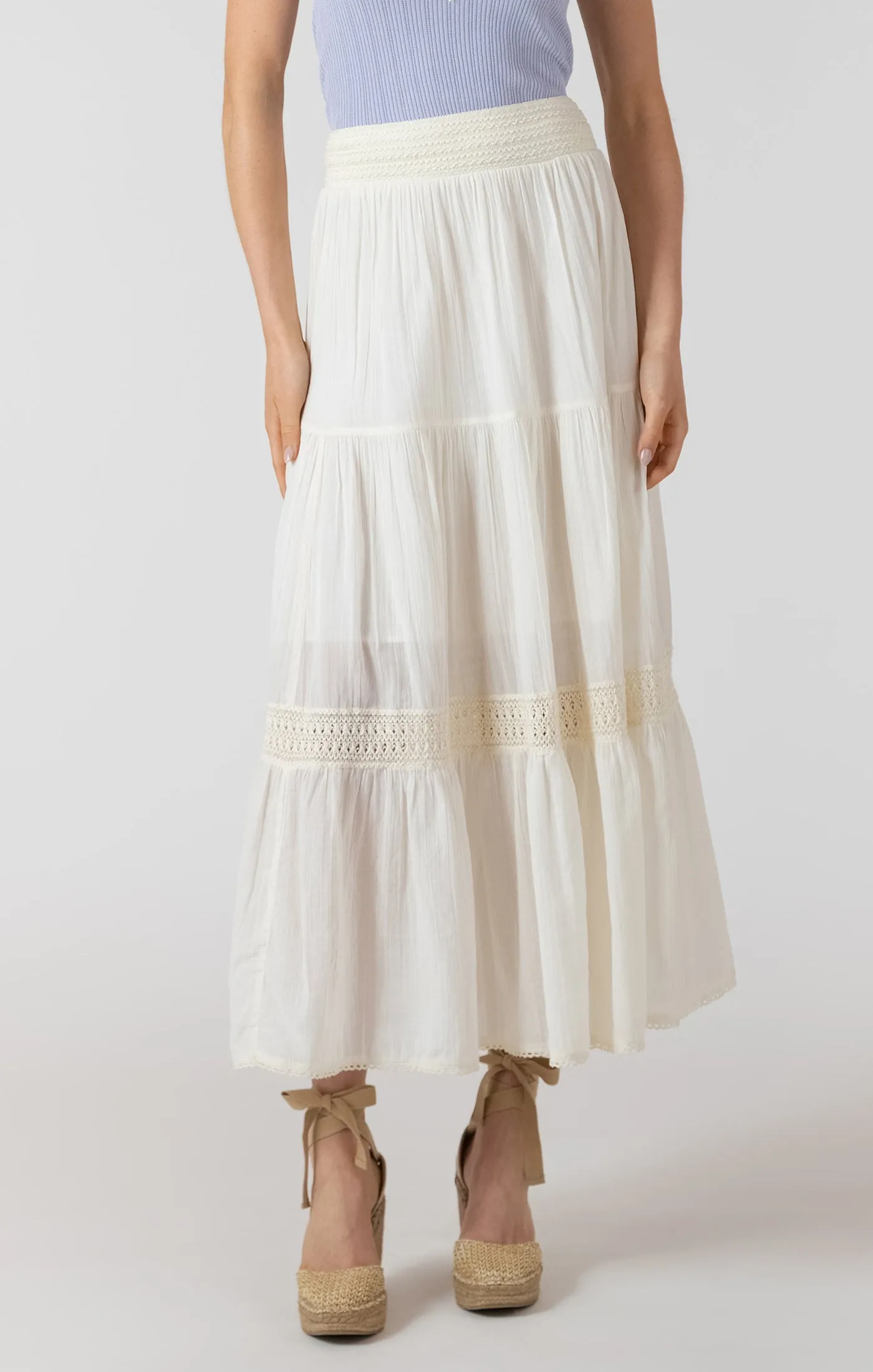 Ecru Maxi Skirt-Dex sold by Uforia Muse