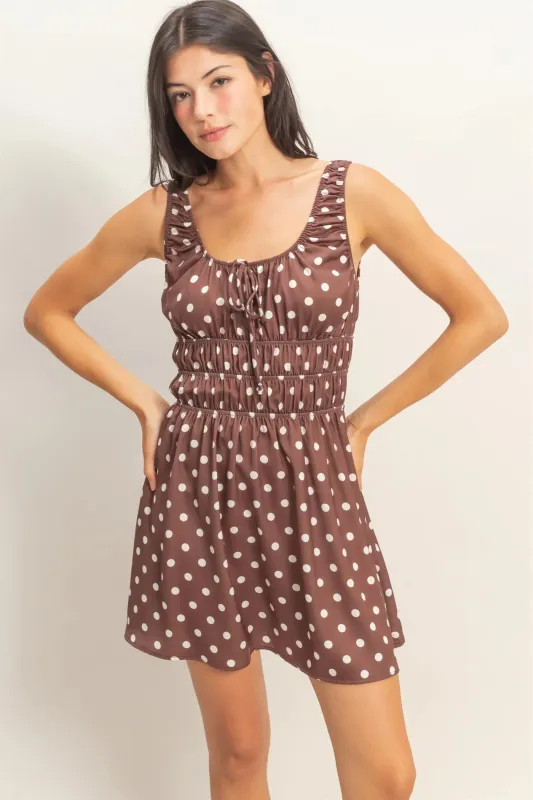 Chocolate Dot Dress made by HYFVE