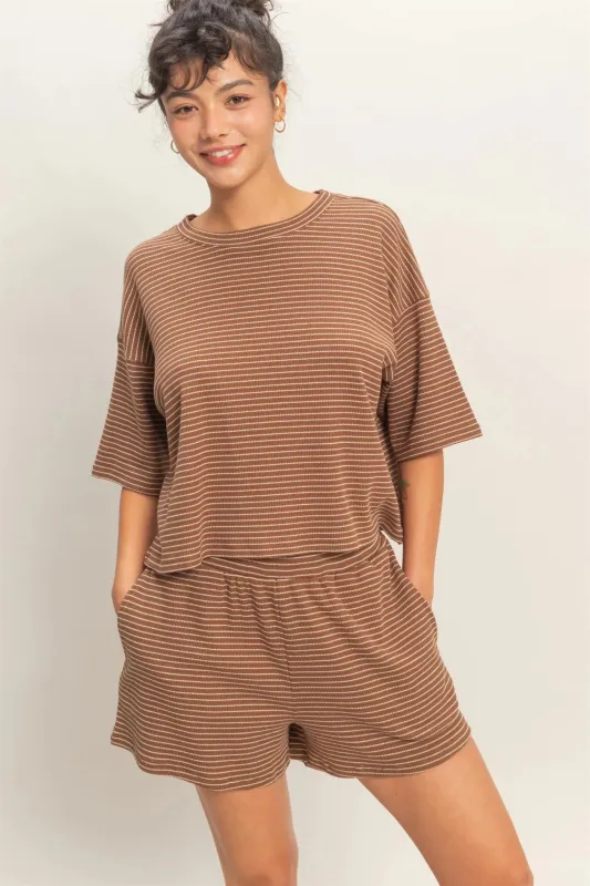 Chestnut Stripe Tee made by HYFVE