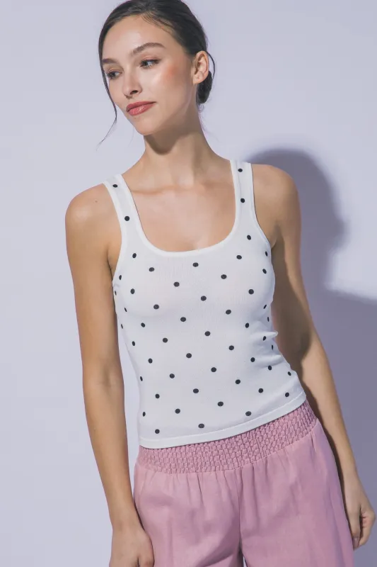 Polka Dotted Tank made by Uforia Muse