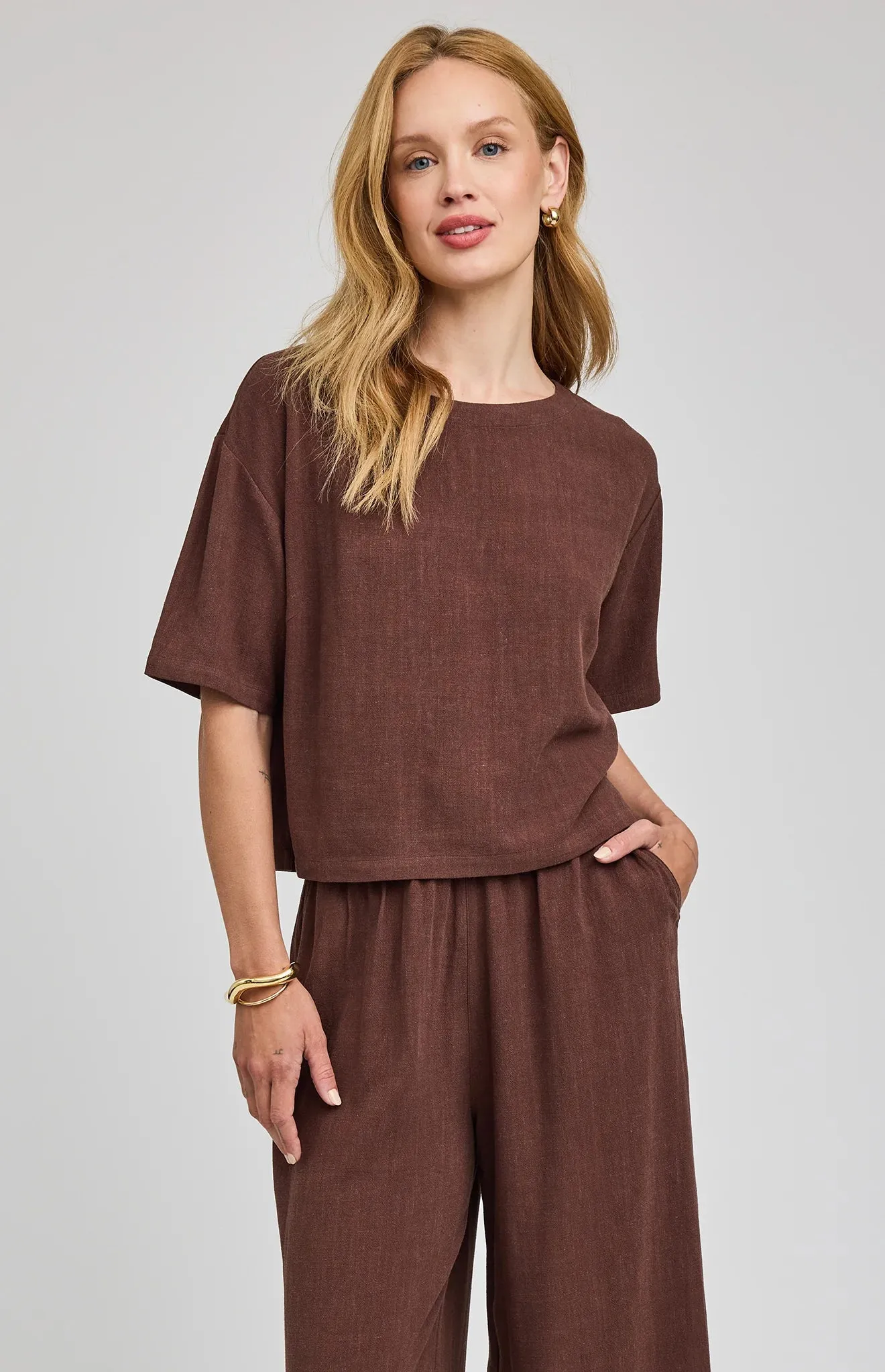 Gemini Linen Top- Gentle Fawn sold by Uforia Muse product image thumbnail 3