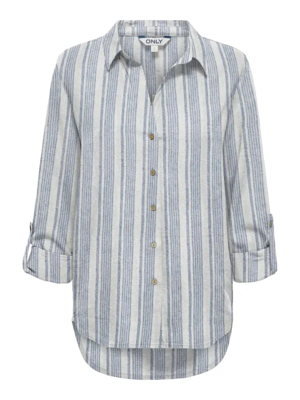 Goa Linen Stripe Shirt- Only made by Uforia Muse