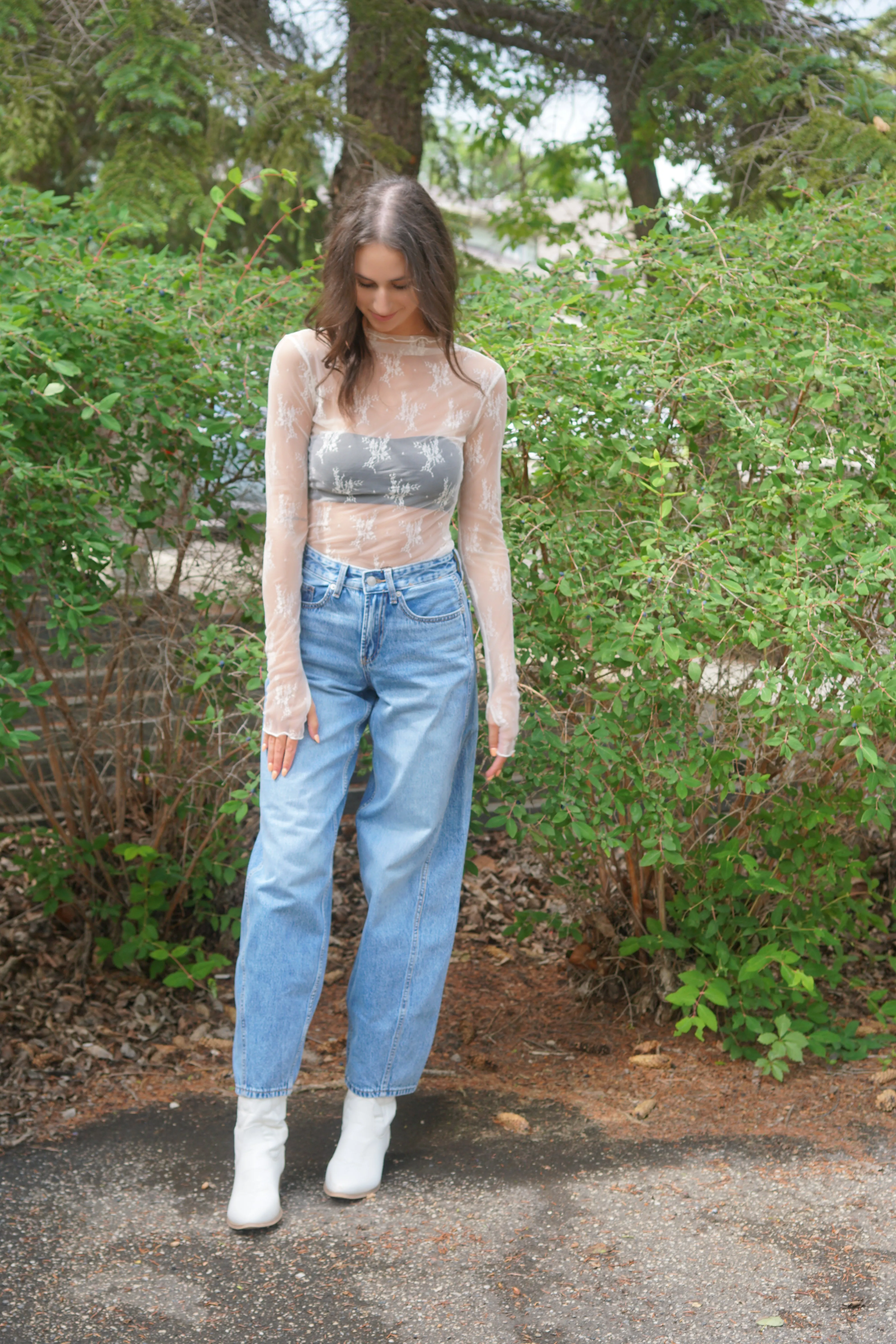 Backroads Lace Long Sleeve- Cream sold by Uforia Muse product image thumbnail 3
