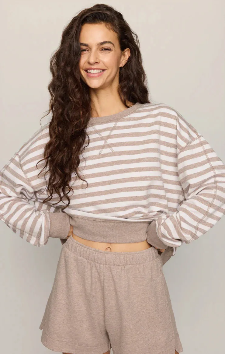 Everyday Striped Crew Sweatshirt- Z Supply sold by Uforia Muse product image thumbnail 3