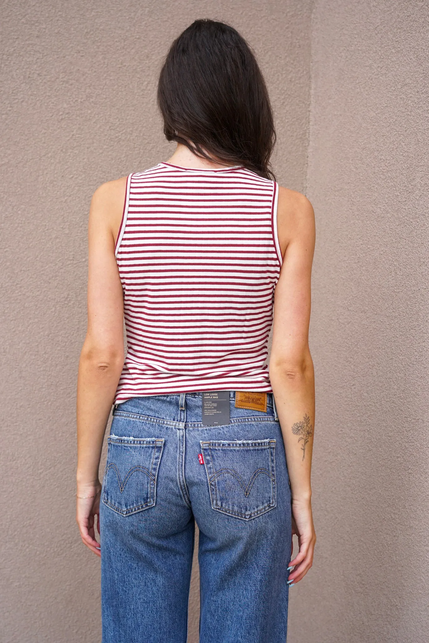 Striped Button Sleeveless Top sold by Uforia Muse product image thumbnail 2