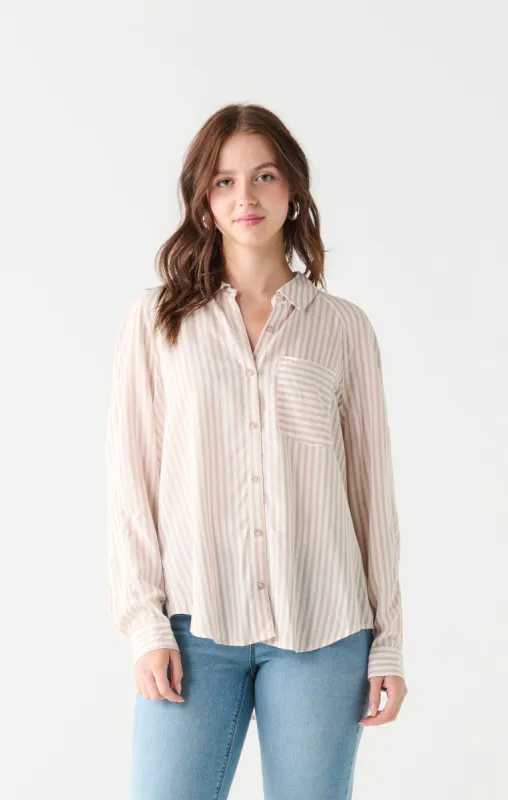 Raglan Collared Shirt- Black Tape by Dex sold by Uforia Muse