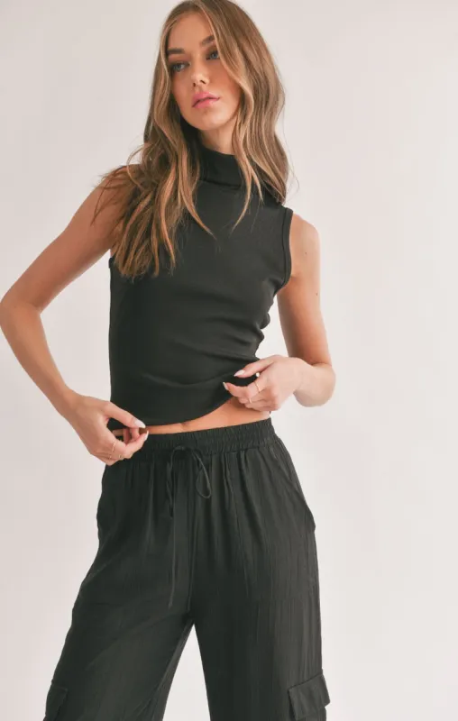 Icon Mockneck Tank- Sage The Label sold by Uforia Muse