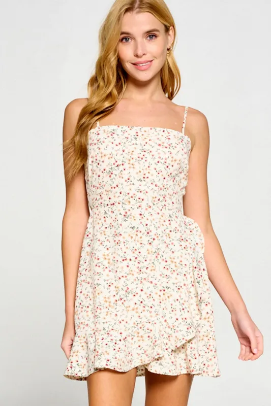Camilla Tie Back Dress- White sold by Uforia Muse