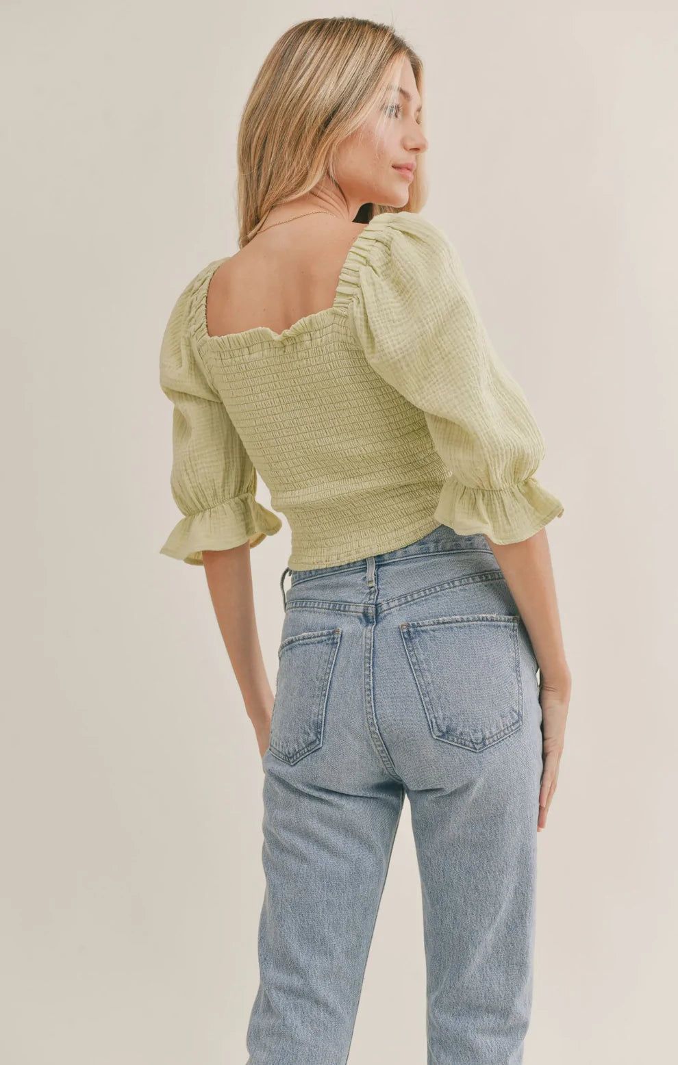 By The Shore Smocked Crop - Sadie & Sage sold by Uforia Muse product image thumbnail 3