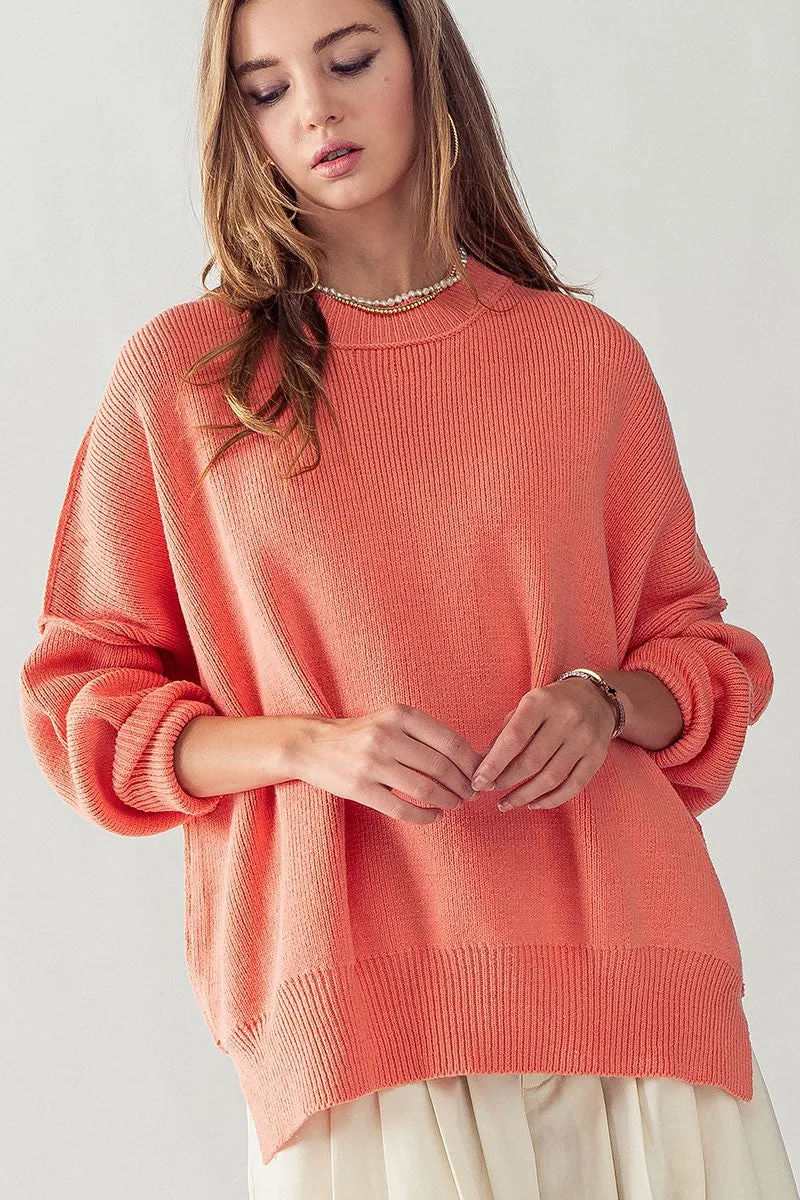 Tristan Sweater- Coral sold by Uforia Muse product image thumbnail 2