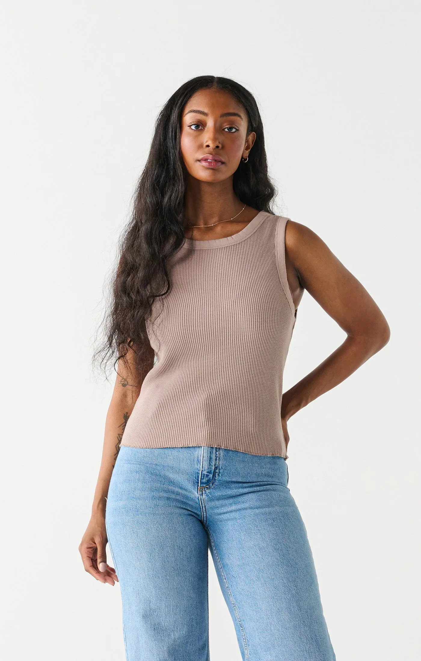 Waffle Knit Tank Top - Dex sold by Uforia Muse product image thumbnail 2