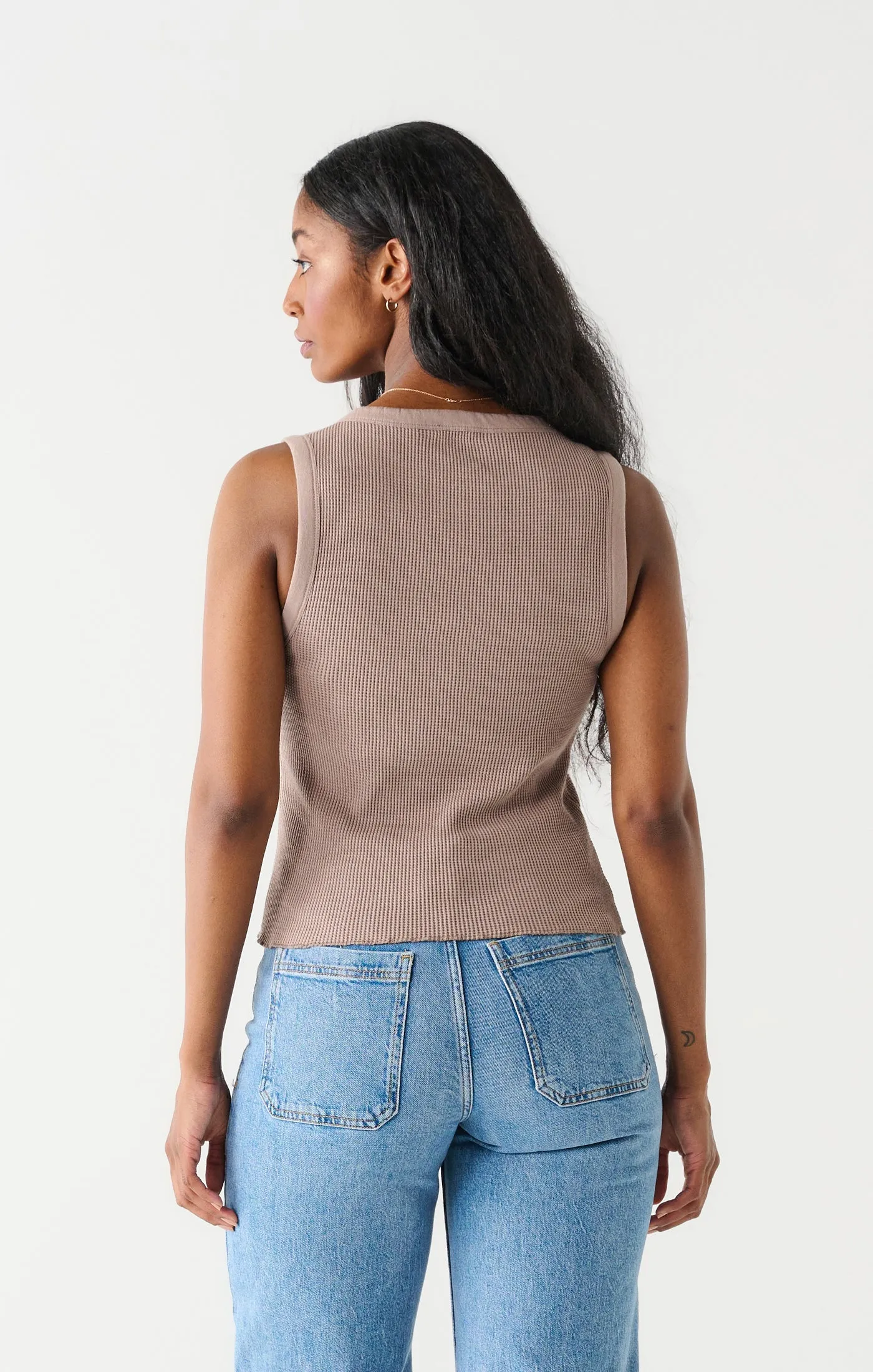 Waffle Knit Tank Top - Dex sold by Uforia Muse product image thumbnail 3