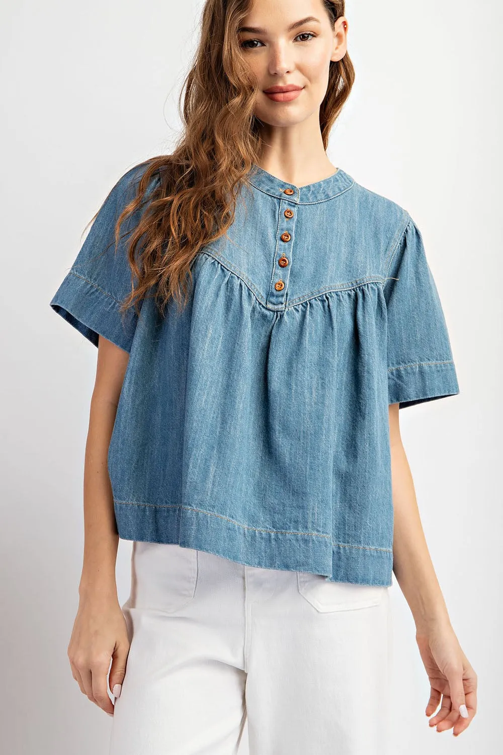 Belah Denim Top sold by Uforia Muse product image thumbnail 4