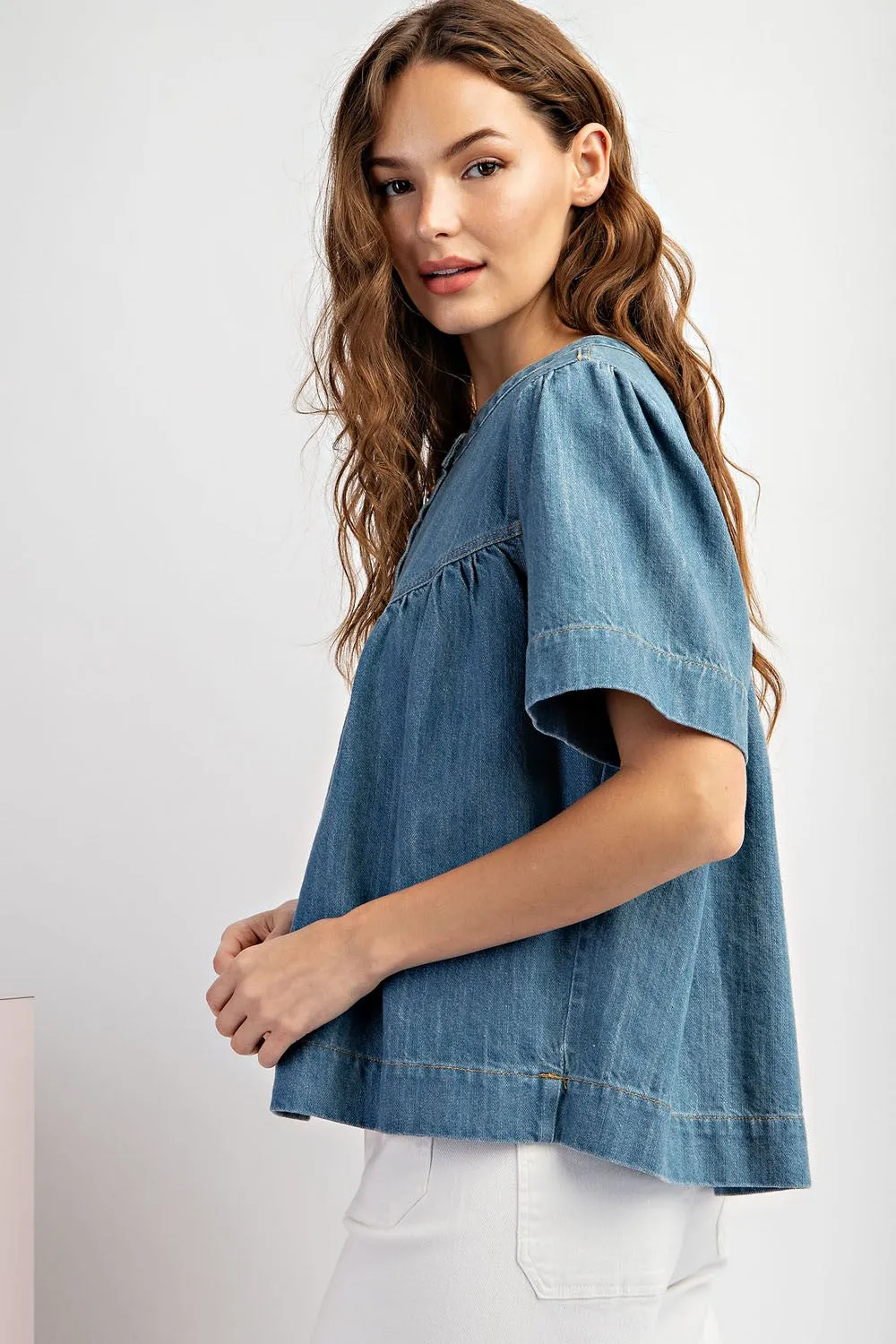 Belah Denim Top sold by Uforia Muse product image thumbnail 2
