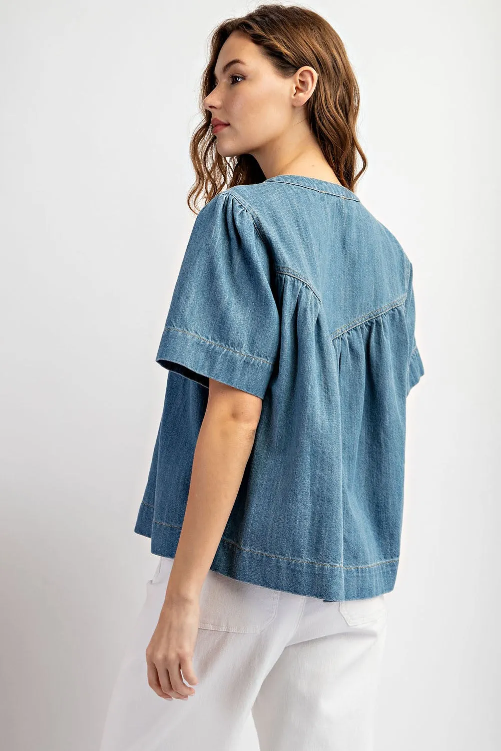 Belah Denim Top sold by Uforia Muse product image thumbnail 3