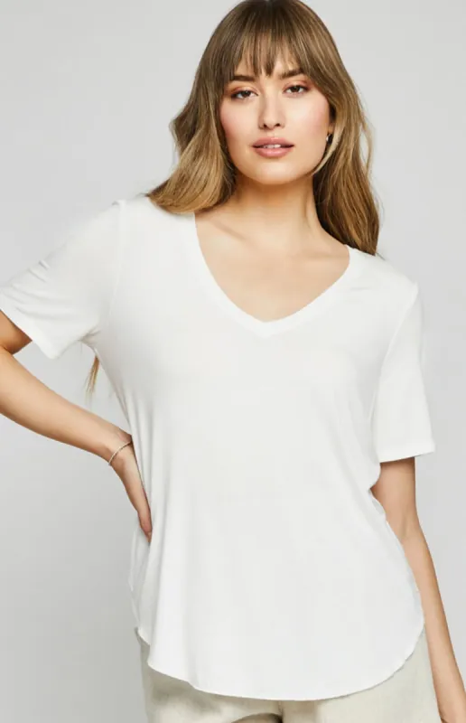 Lewis Tee-WHT-Gentle Fawn sold by Uforia Muse