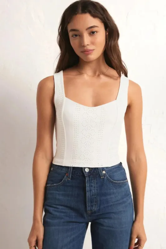 Zaria Eyelet Top- Z Supply sold by Uforia Muse