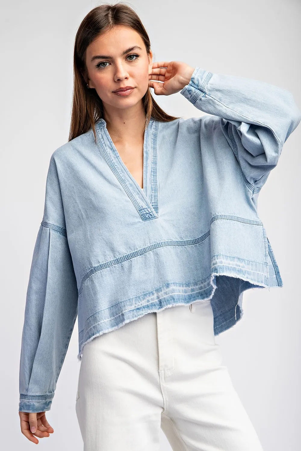Madeline Denim Shirt sold by Uforia Muse product image thumbnail 5