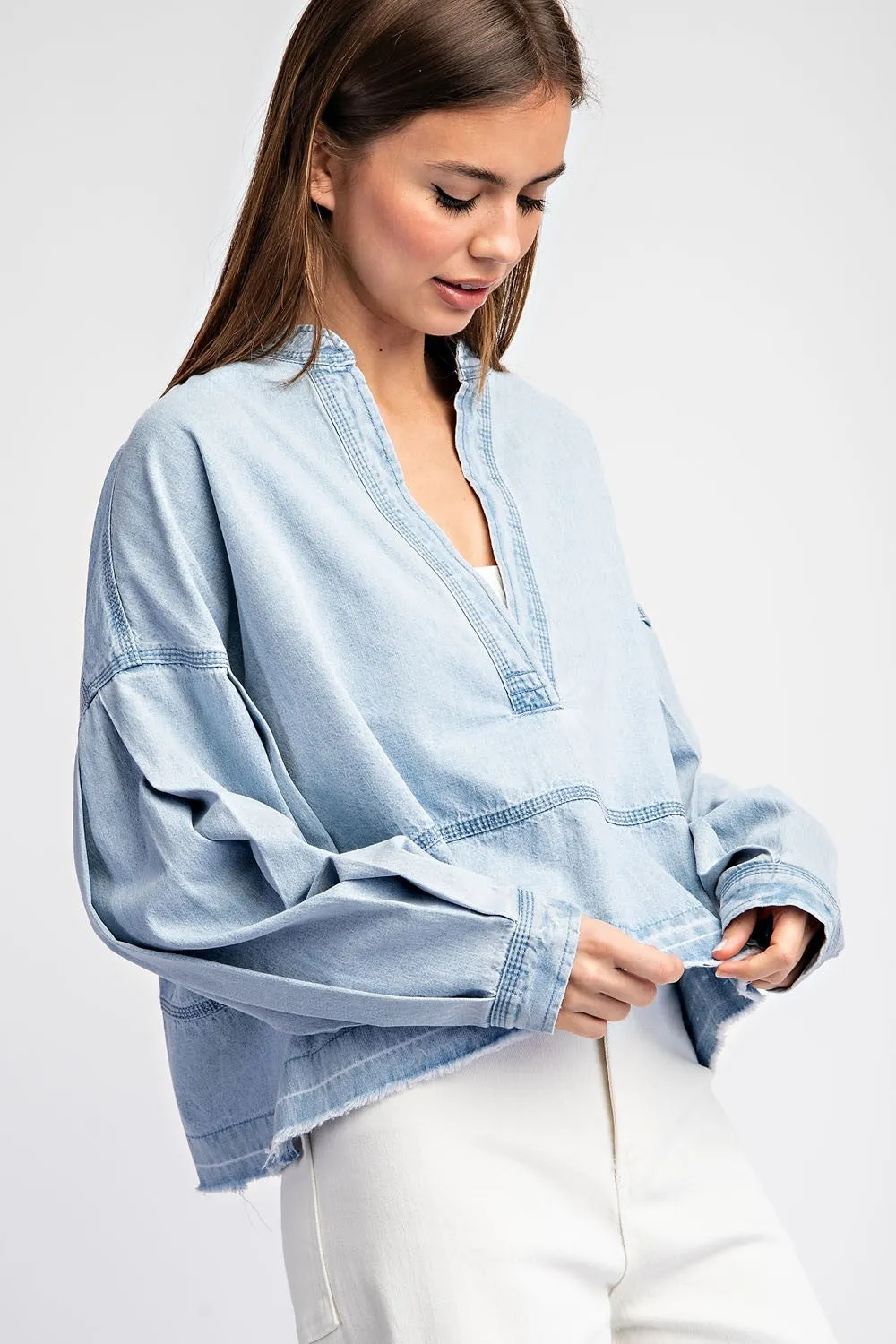Madeline Denim Shirt sold by Uforia Muse product image thumbnail 2