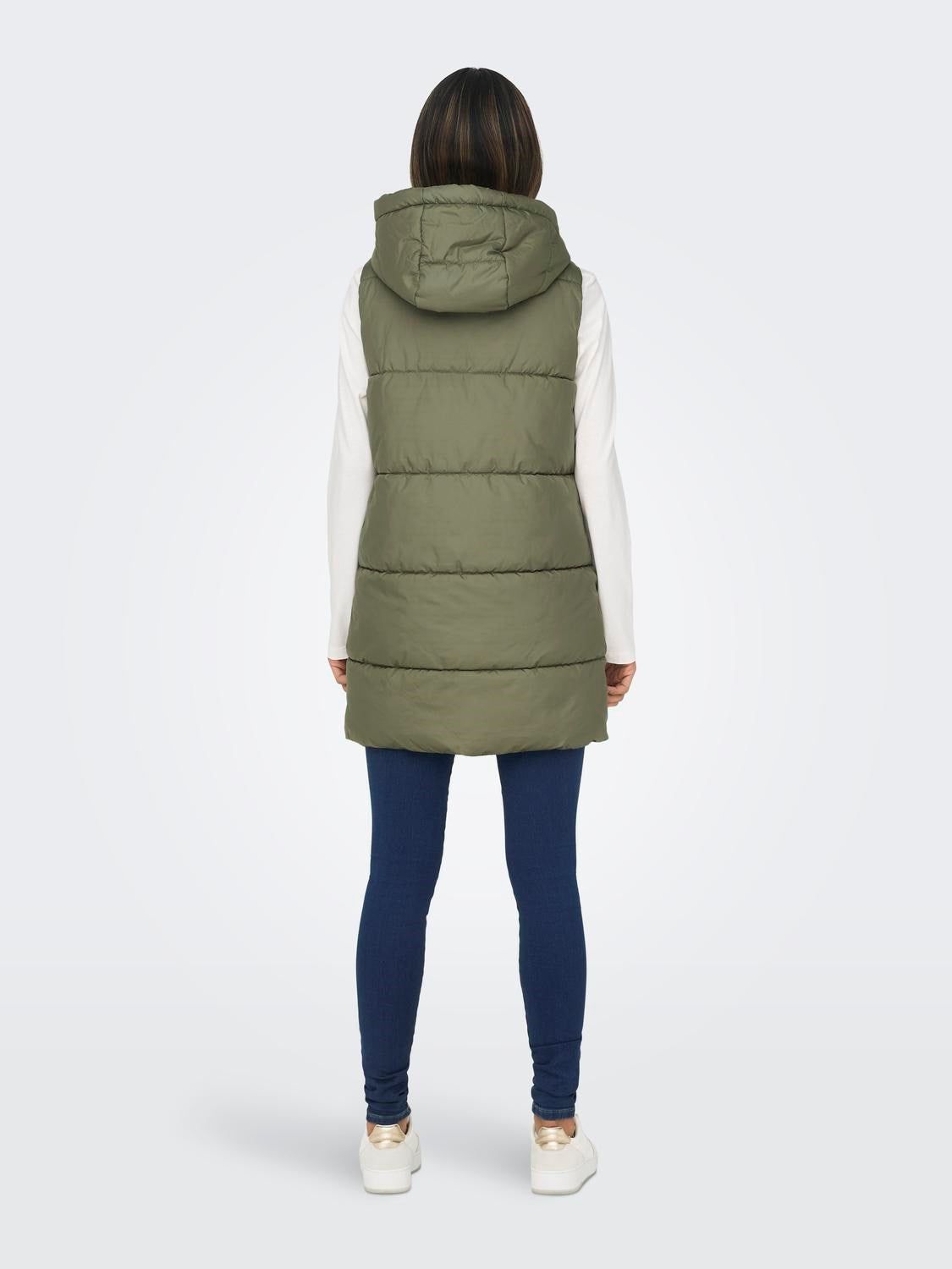Lasta Puffer Vest-Olive- Only sold by Uforia Muse product image thumbnail 5