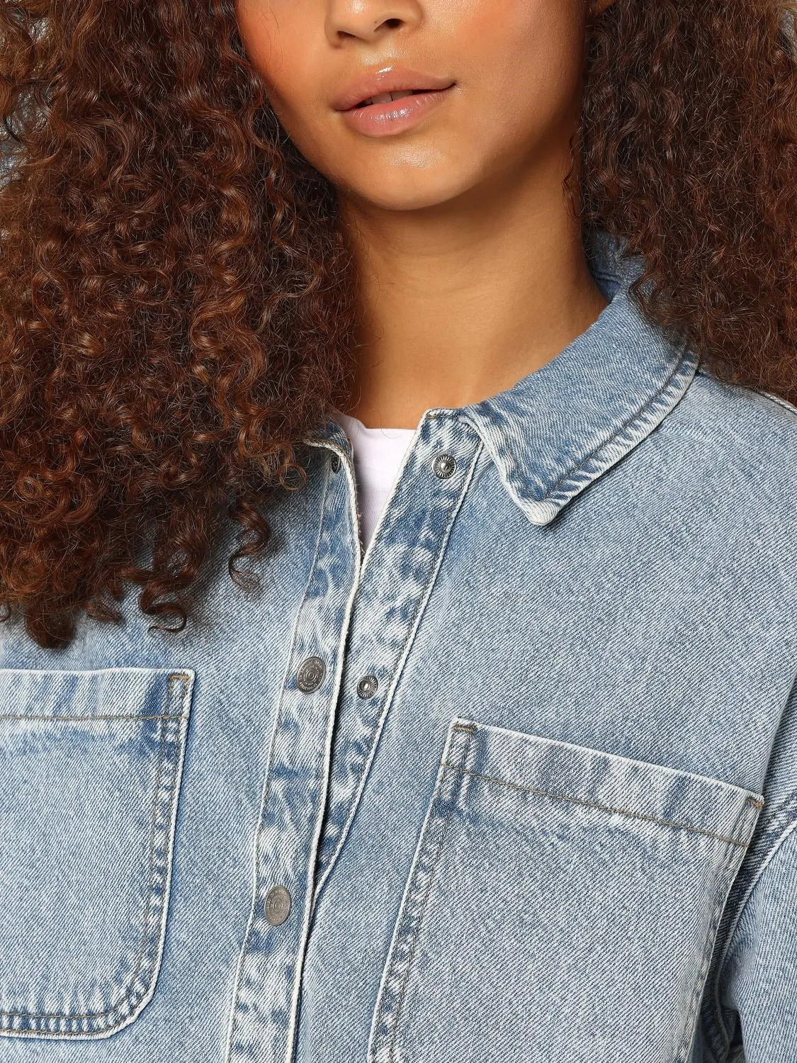 Alva Denim Shirt- Noisy May sold by Uforia Muse product image thumbnail 4