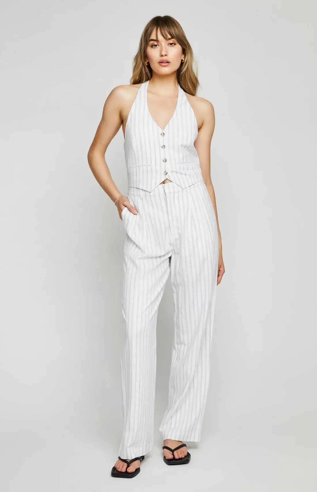 Leo Halter Vest-Stripe-Gentle Fawn sold by Uforia Muse product image thumbnail 5